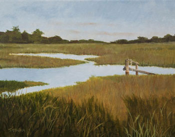 Struna Galleries of Brewster and Chatham, Cape Cod Paintings of New England and Cape Cod  - Marsh At Dusk